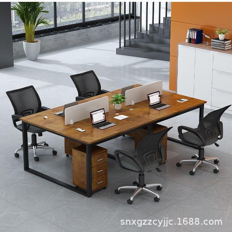 简约员工电桌椅组合职员脑办办公桌四位2人/4FKT/6人位屏风公家具