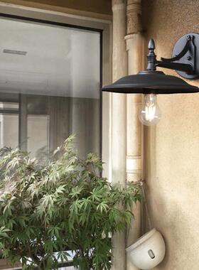 式壁灯户水外门口防别墅院阳台灯工业风63992外庭墙灯室美外感应