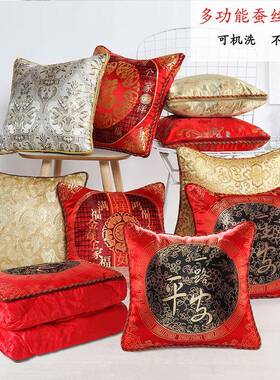 汽抱枕车被车子两用车内靠背垫沙发午睡载靠71155枕头被蚕加厚二