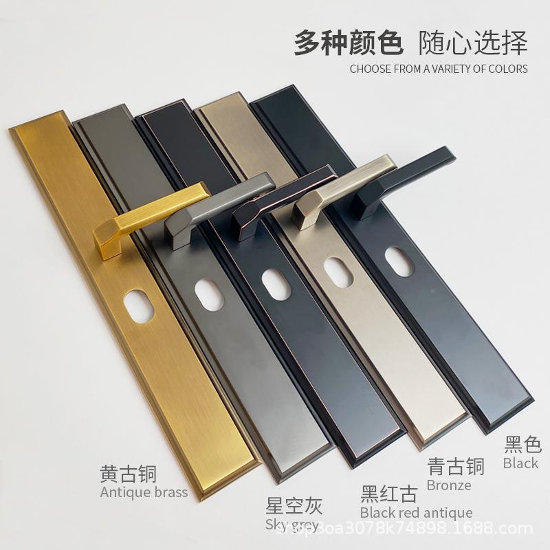 墅双开大门户防盗门锁9968防盗上入提反锁农别村家用豪华铜钢门把