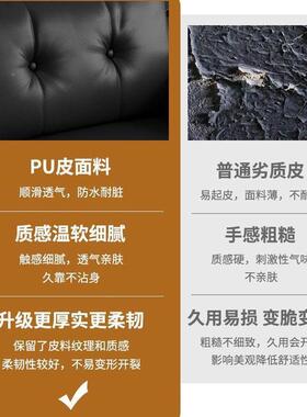 休息接待黑色皮客布双人沙无品牌/发公寓沙发小户型租店房厅理出