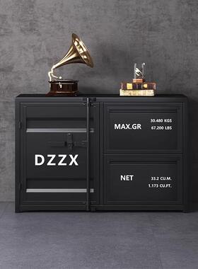 美式铁艺餐边LD-58625柜柜柜创厅意工业收风铁皮茶水柜置物柜餐纳