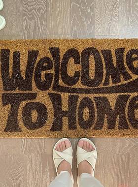 椰棕地毯大门口玄29217关入垫户门垫耐脏除耐蹭尘垫美式户外进门