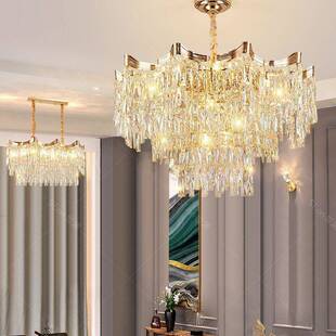 简法轻式奢水晶吊灯客厅灯现代约餐厅灯卧399灯室高端大气别墅主