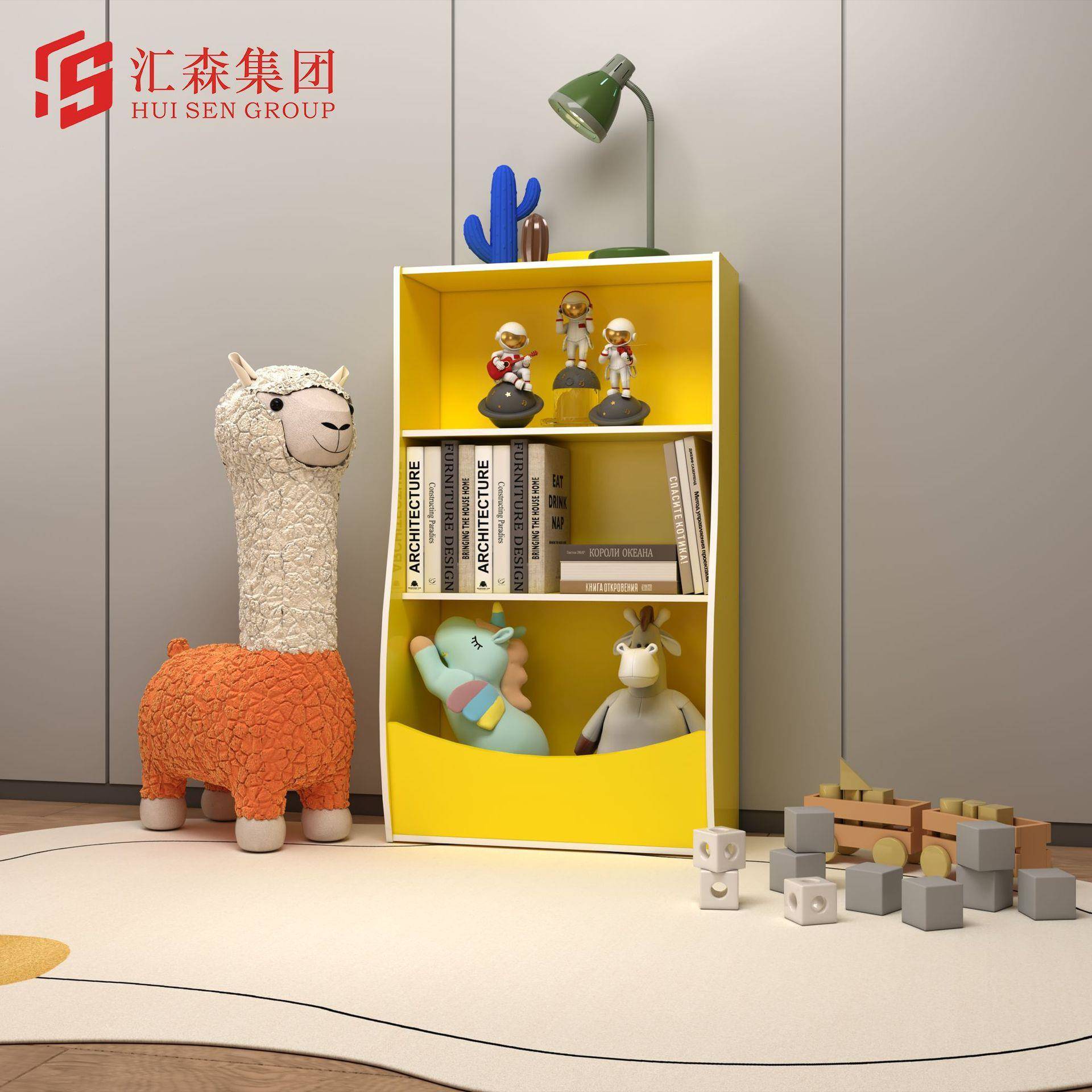儿学童三层书架CTQ生柜子架玩具收纳客厅落地组架合置物小型简约