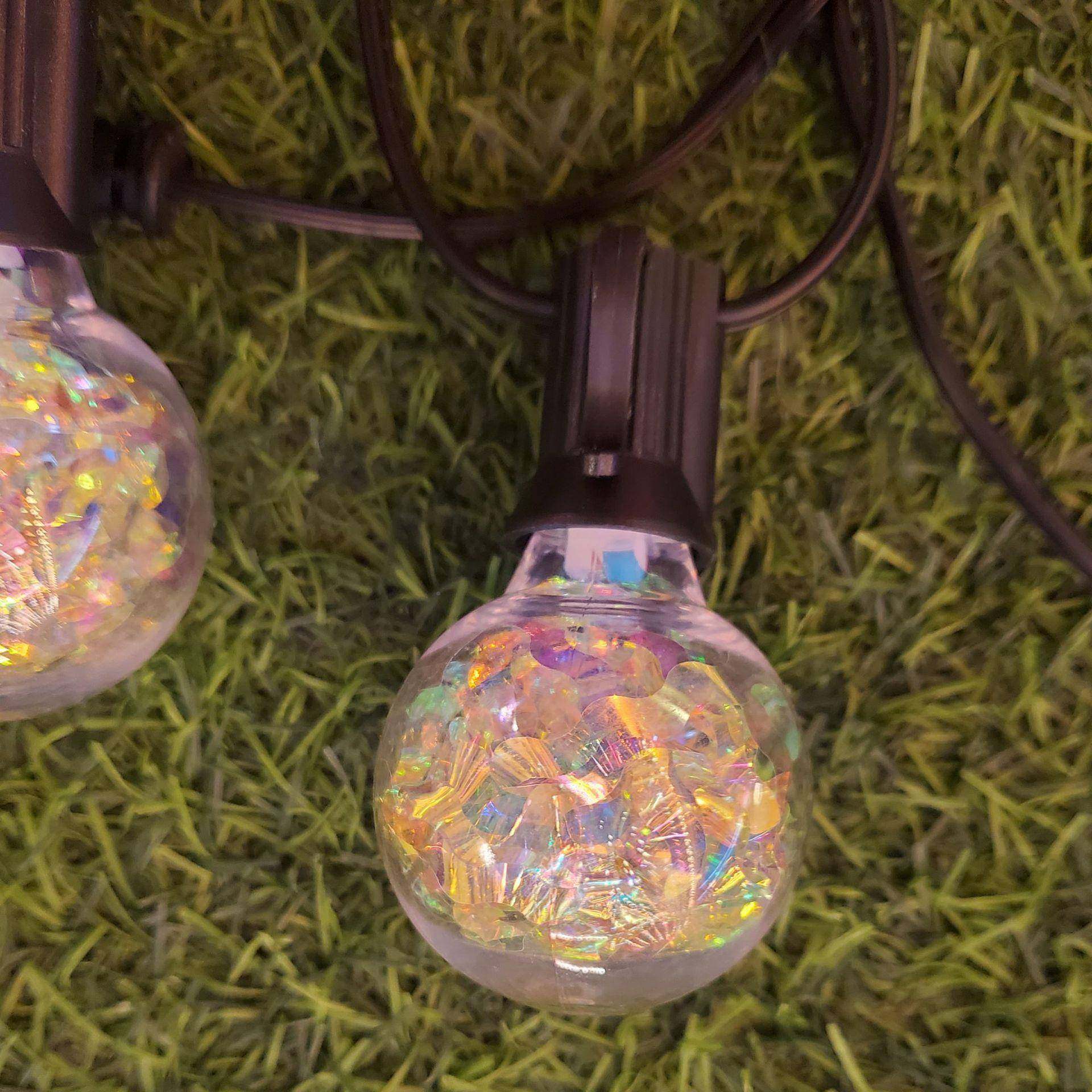 G阳40QAC太能灯露串幻彩RBW荧光丝塑胶G户外庭院营装饰氛围灯