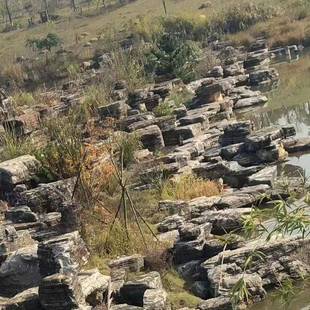 程千山层石230627公园墅假造景鱼缸水族天然千层石别园林工大型景