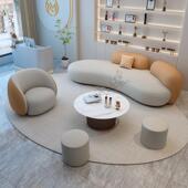 JPW简约居家小休户型沙发区客厅院息接待弧形服装 铺店办公室沙发