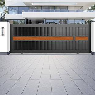 新款开大叶庭电动大门家用自百建房院门围墙805造型门红外防撞对