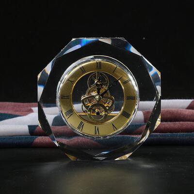 直供八厂水角晶钟表办公台桌时钟摆件机芯表订77191制创意家居家