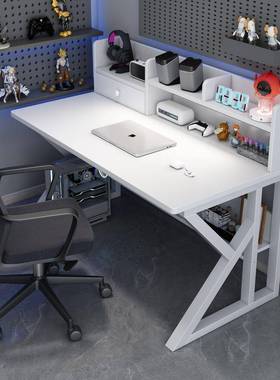 电脑台式电17944竞桌桌椅一套家简易办公学桌用生学习书桌书架一