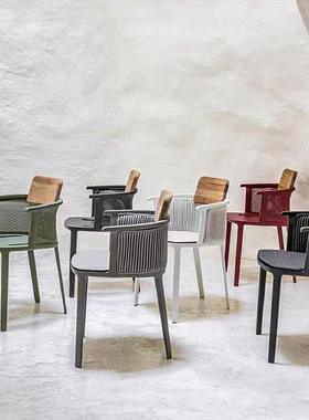 椅民宿户板外子庭露天院防水防晒室外柚木桌椅75573岩阳台茶桌椅