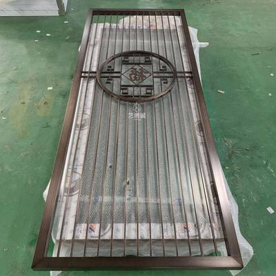 来图属无品牌/厂家办公室客进玄关金格栅不锈钢厅客厅屏风隔门断