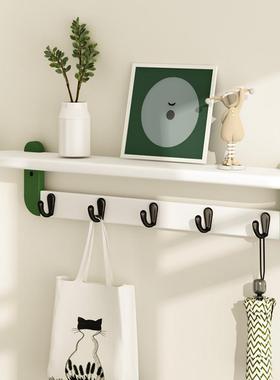 创意竹木墙上挂款钩置物架搁板壁挂衣WH220226架客厅帽挂衣架墙收