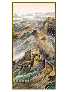 万里城画靠山画图办公装饰室画玄长关走55455廊竖版山水国酒店大