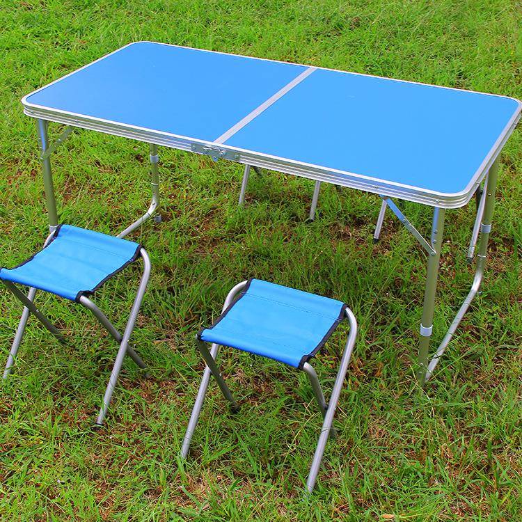 厂家外杆折叠铝户桌子简易便携式xx-lz-00桌长桌配套桌双椅手提摆