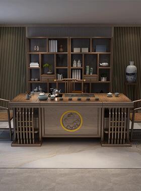 新室中茶桌椅组家用L008#客厅实木茶几式茶台办公功合夫全套泡茶