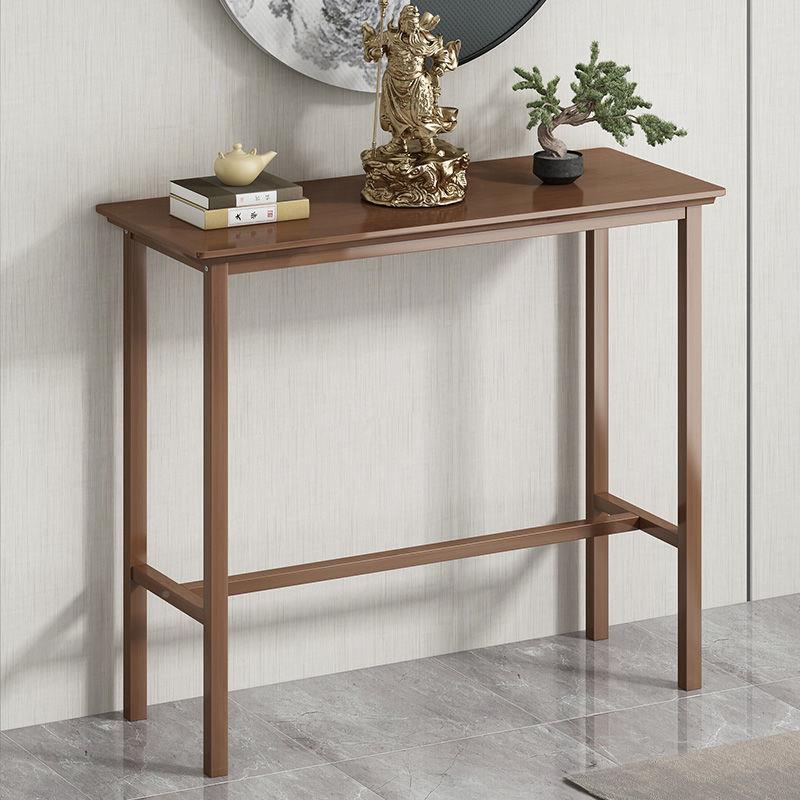 桌吧FOW台家用台休闲高脚桌客厅边桌简约实木靠子墙长阳条桌酒吧