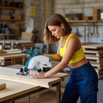 诺克5寸锂电无刷云石机41176电圆锯手提式斯瓷机砖切割手木推锯工专用