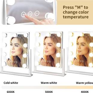 灯桌829面镜 e梳妆镜镜子带卧镜室台式 爆款 好莱坞ld化妆台式