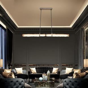 025新款 德国轻奢吧冰丝玻璃长吊灯现代设计2创意台大厅餐HY6735厅