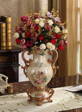 欧式树tfgsd%lo脂花瓶水盘烟灰缸套纸巾盒装艺创意家居装饰果工品