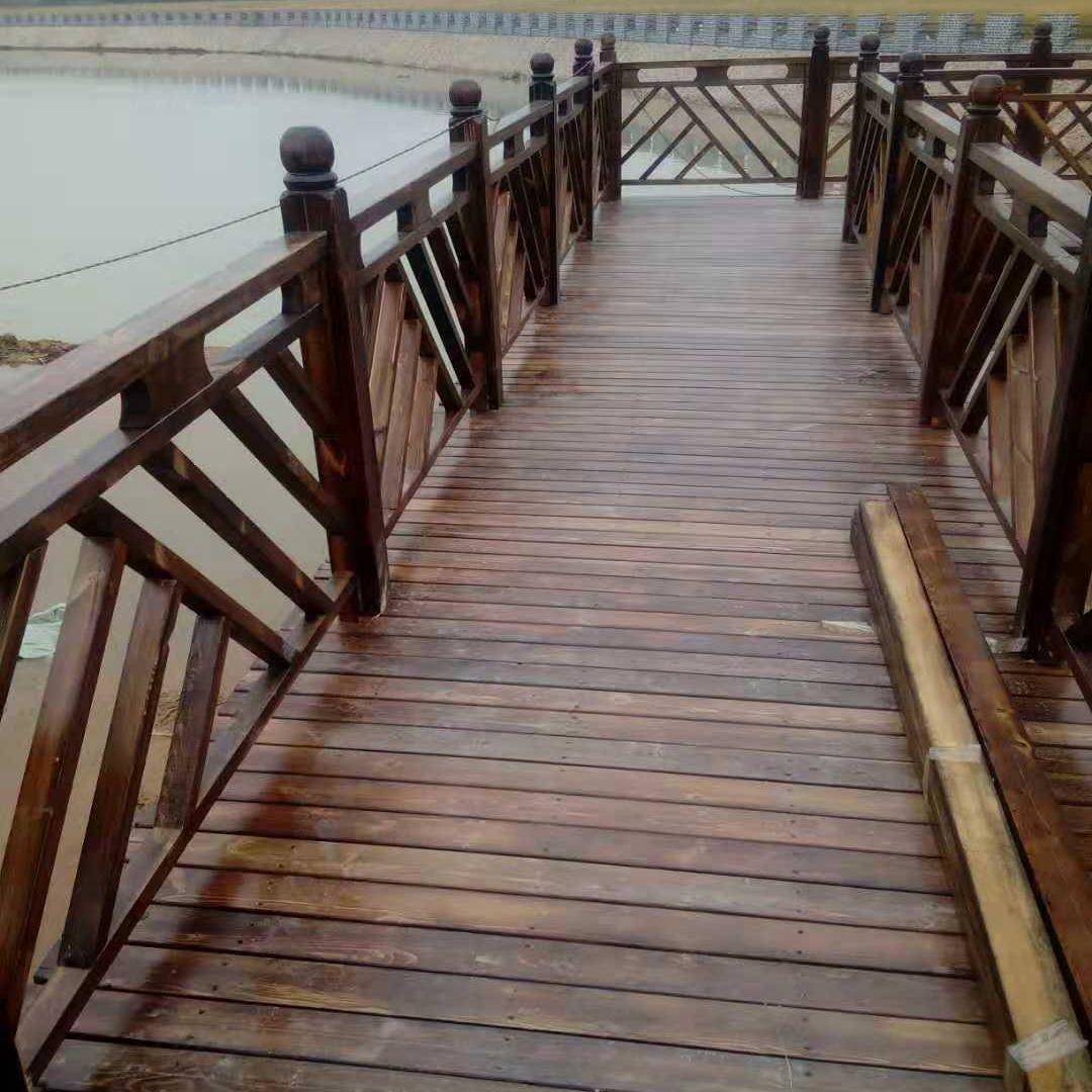 景栈道栈道木桥廊程工园林栈道走扶手户外仿木扶手防腐观木栈道