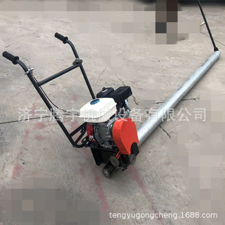 6米汽油单滚轴摊铺机 电动混凝土摊平机 混凝土单轴滚平机厂家