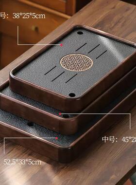 仿乌金石茶盘家225新0款茶具托盘沥水型小干泡xhcp002用台茶台蓄