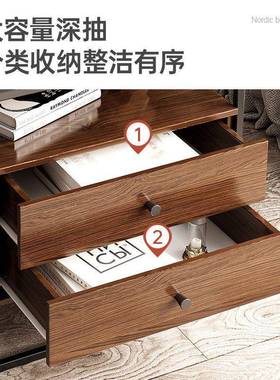 意式轻12347奢风型置床头柜现代简架约卧室出租房小收物纳迷你床