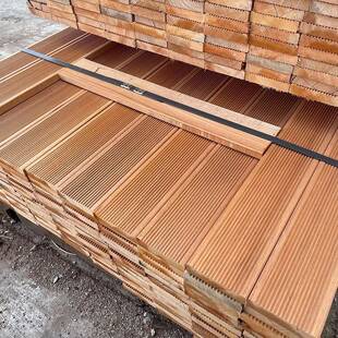 菠萝地格防腐木板露49台木栈道公园户实板料红巴外劳地板