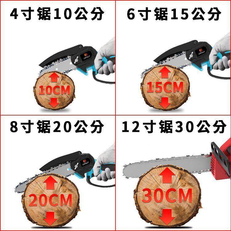 PPL锂电锯家电锯锯柴电链锯家伐木手砍树果树修用枝持电锯厂直销