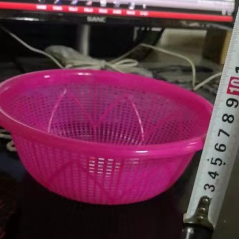 圆形果塑料莓筐0001草莓篮细孔沥水水篮小号洗米筛18cm圆草筐