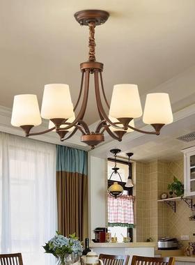 式古乡色NSJ村客厅复吊灯铁艺古铜现代简约现代主美卧室餐厅灯具