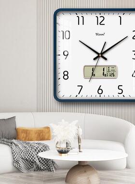 恒丽四方形挂钟客家用钟表意简厅挂约时钟VMZ时创尚表方形石英钟