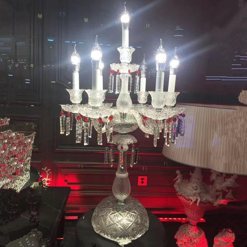 漫欧式水晶烛FX-1030台浪室床头创意台灯婚庆酒卧房店客大堂装饰