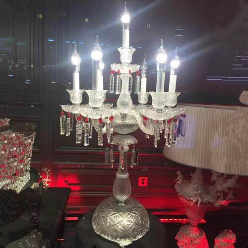漫欧式水晶烛FX-1030台浪室床头创意台灯婚庆酒卧房店客大堂装饰