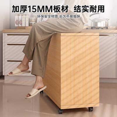 可沙发边柜侧柜边收桌客厅家用移带轮茶动几现代简约防尘纳储KTN