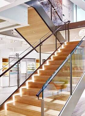 不锈璃钢楼梯立3EHI栏04工程不锈钢立柱扶手柱商场地铁车站阳台玻