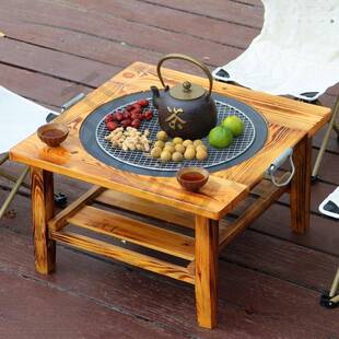 碳火盆取暖式炉老烤炉铸铁炭盆冬季家用无品牌/实木烧烤架户火外