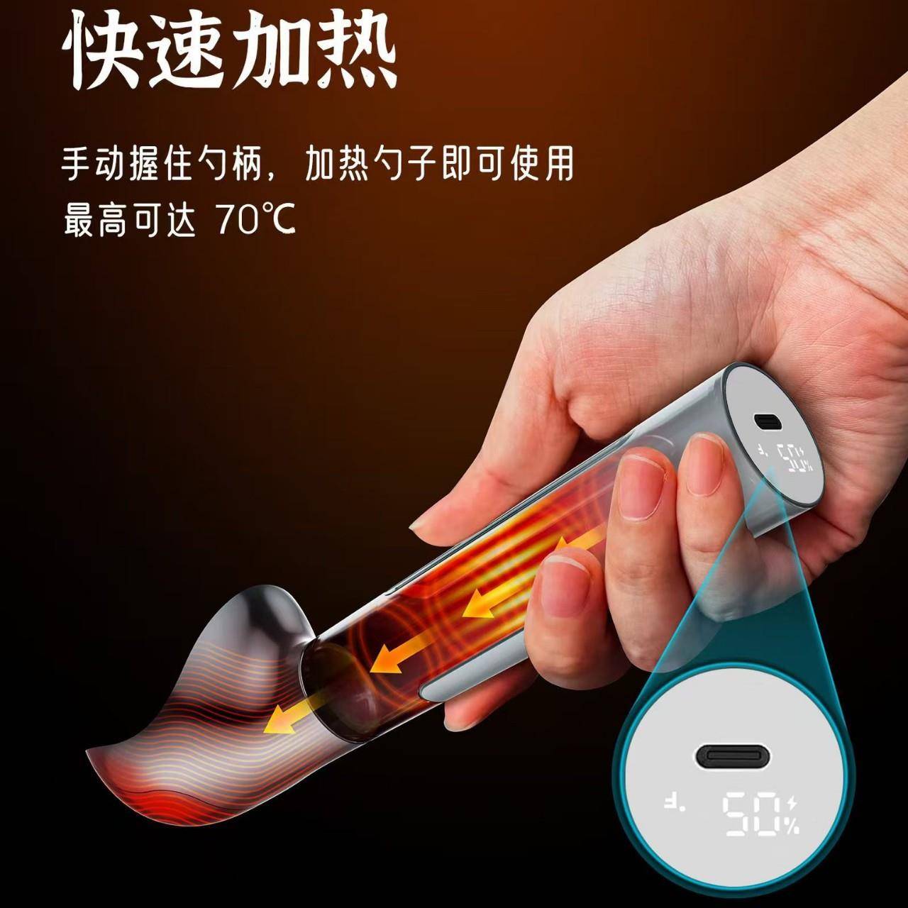电加热不YBU锈钢融冰淇淋挖球器冰家激凌创勺自雪糕勺用手柄意