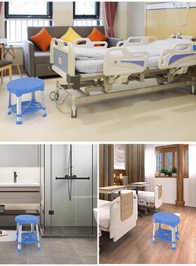 适化室淋SRH浴老洗澡凳圆形浴白色蓝铝合色金洗澡凳洗澡椅工厂直