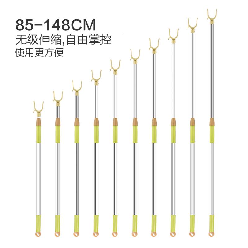 天台莲撑衣杆家用缩加长衣叉不锈钢伸宿华舍衣叉ltao6025杆子包邮