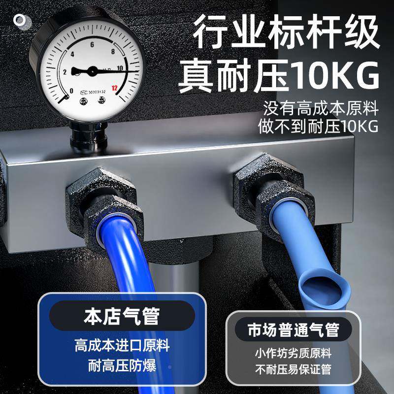 气气动PU管软管8mm高压管气缸10压机气泵mm气带气线透6明耐FDQ高