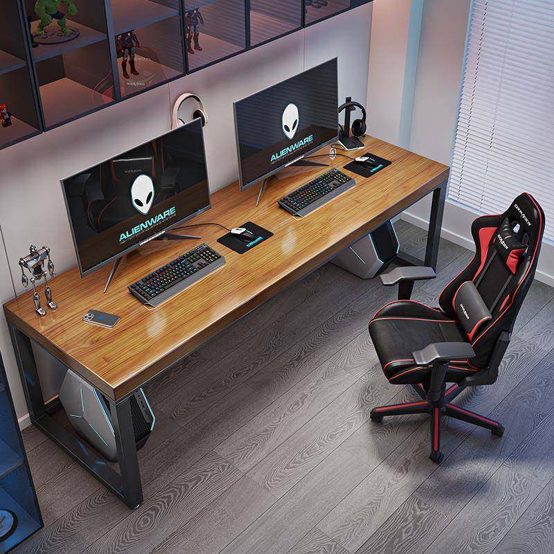 排5V实木人电脑桌台式无品牌/家用作书双桌写字工台办公桌并电竞