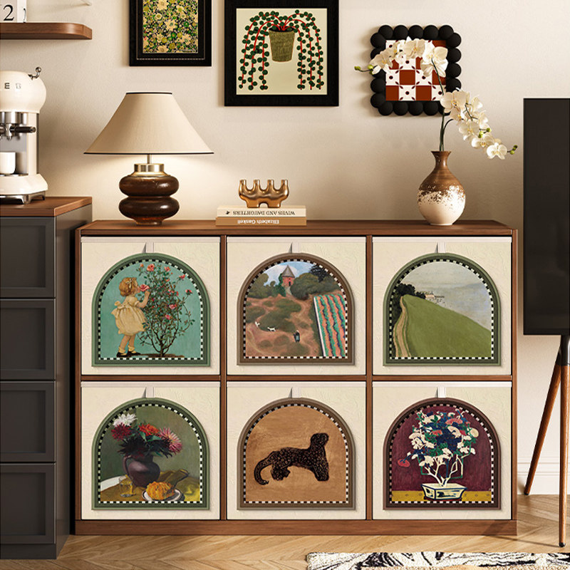 中古风家用衣物整理盒折叠收纳箱复古卡莱克格子柜布艺收纳筐定制,收纳整理,收纳箱,淘宝优惠券,粉丝福利购,淘宝优惠卷