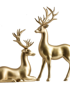 鹿摆件家居饰品客厅书柜电视柜装饰酒柜玄关办公室轻奢现代装饰品