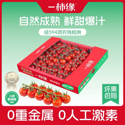 一柿缘串番茄红色礼盒装顺丰包邮