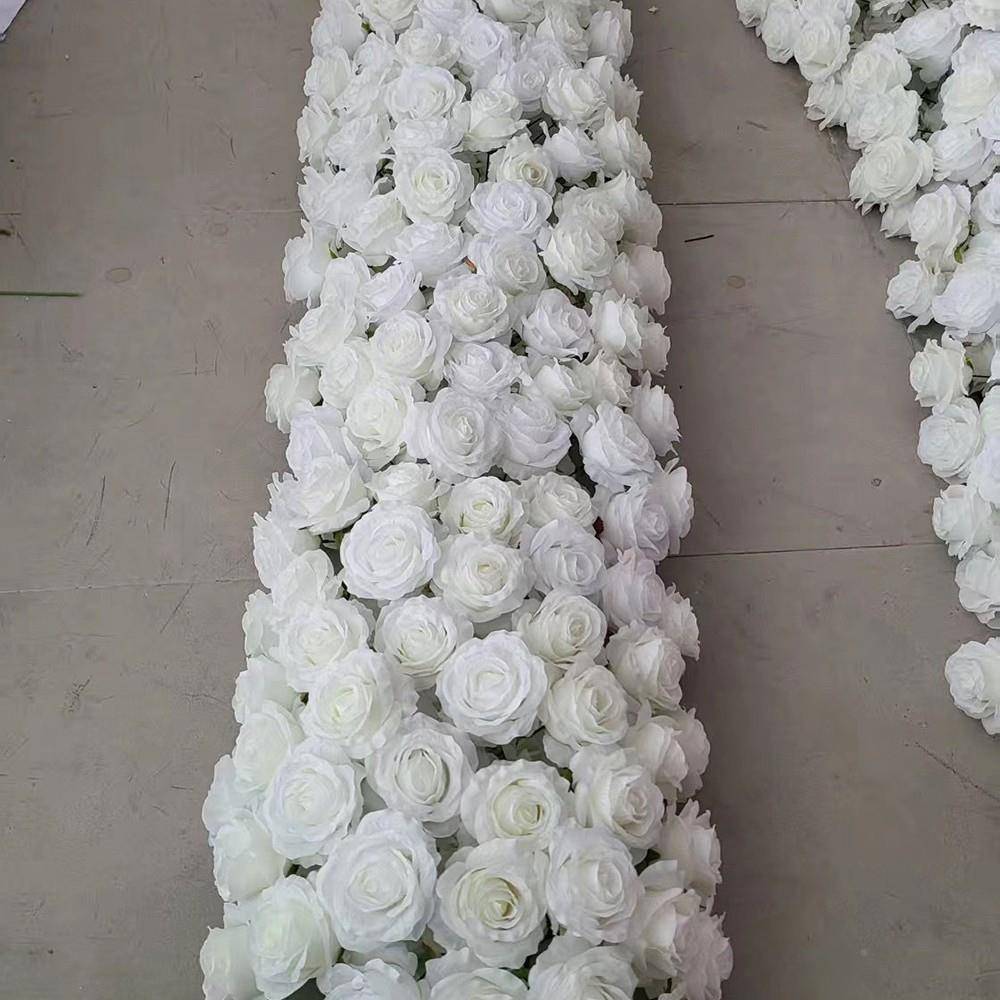 礼跨境仿长排花桌真花婚展08庆用花会议桌厅橱窗装饰地排花婚仿真