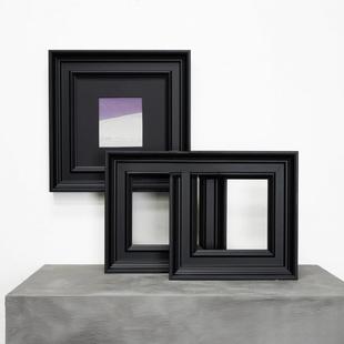 约现代实黑色框油画外框画BPF框古典木中古小相框简镜框装 裱